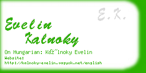 evelin kalnoky business card